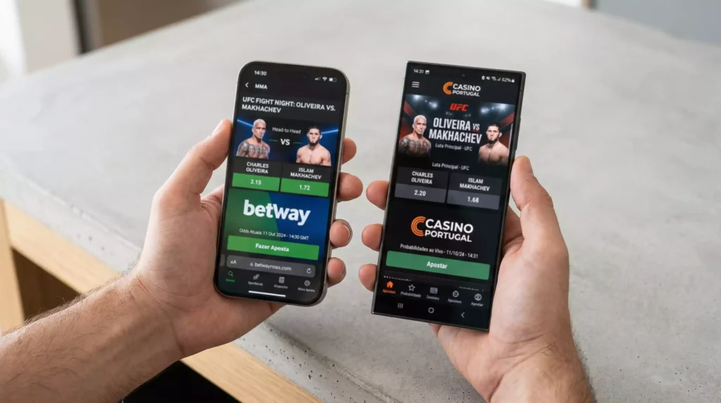 Comparação de odds UFC entre diferentes operadores