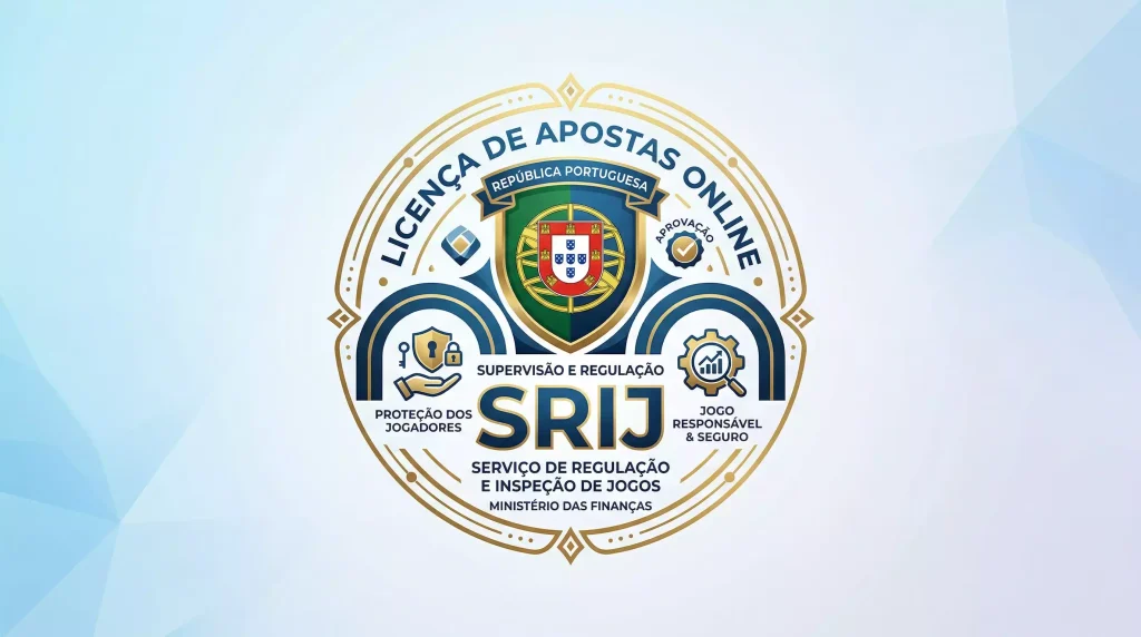 Símbolo de verificação de licença SRIJ para apostas online em Portugal